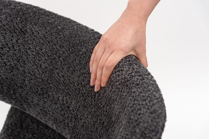 ラウンジチェア ダークグレー ライトグレー W55×D68×H80×SH40  azu-mys-702の画像