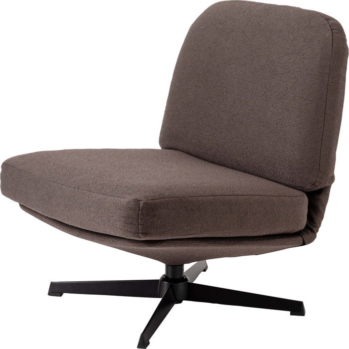 ラウンジチェア ベージュ チャコールグレー グレージュ W64×D82×H75×SH38  azu-mys-703の画像