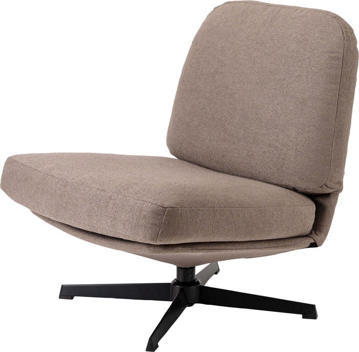 ラウンジチェア ベージュ チャコールグレー グレージュ W64×D82×H75×SH38  azu-mys-703の画像