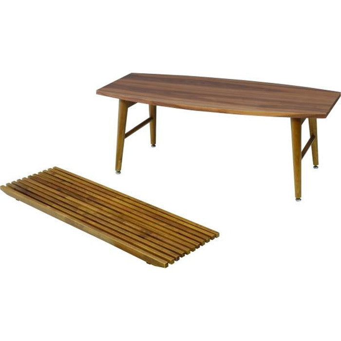 アポロ フォールディングテーブル ブラウン W105×D45×H38  折りたたみ 折り畳み azu-net-614の画像