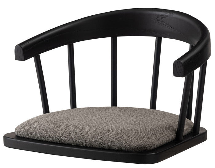 フロアチェア グレー ホワイト W56×D52×H34×SH7  azu-noc-53の画像