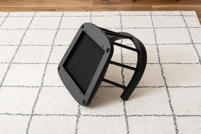 フロアチェア グレー ホワイト W56×D52×H34×SH7  azu-noc-53の画像