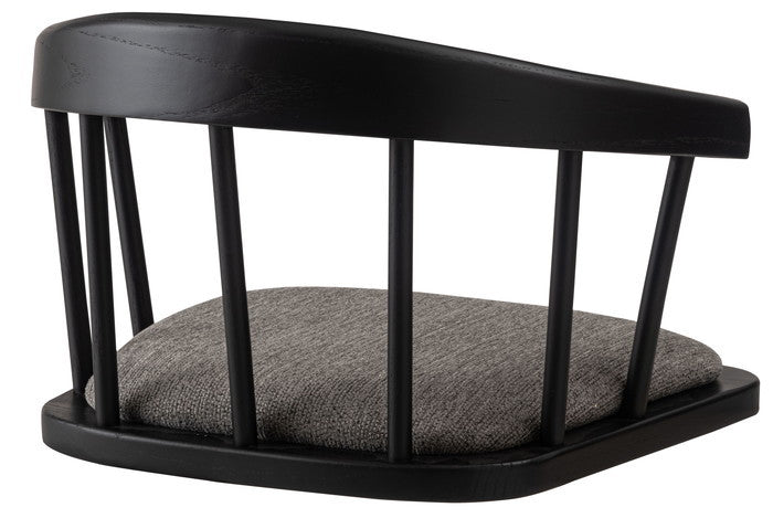 フロアチェア グレー ホワイト W56×D52×H34×SH7  azu-noc-53の画像