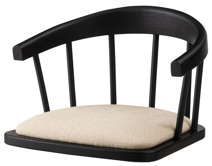 フロアチェア グレー ホワイト W56×D52×H34×SH7  azu-noc-53の画像