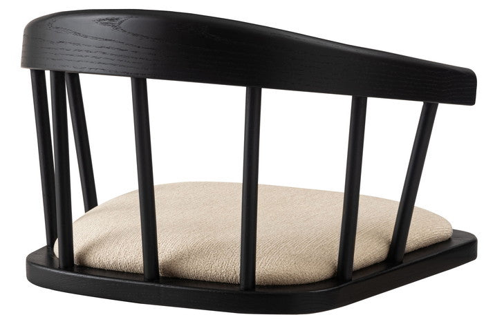 フロアチェア グレー ホワイト W56×D52×H34×SH7  azu-noc-53の画像