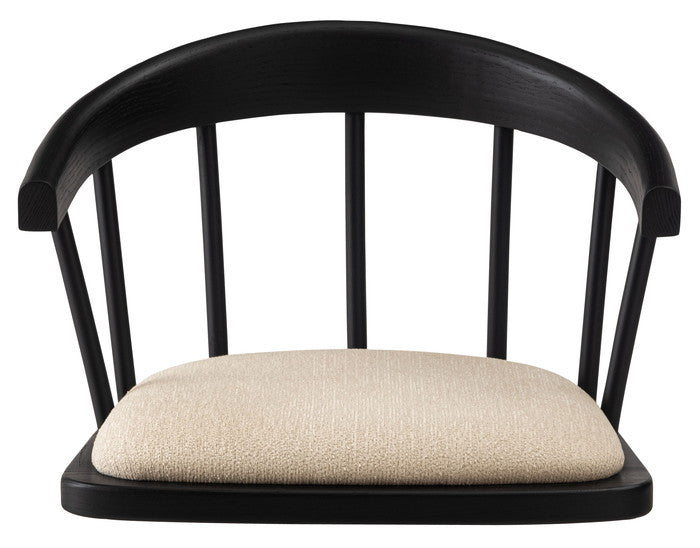 フロアチェア グレー ホワイト W56×D52×H34×SH7  azu-noc-53の画像