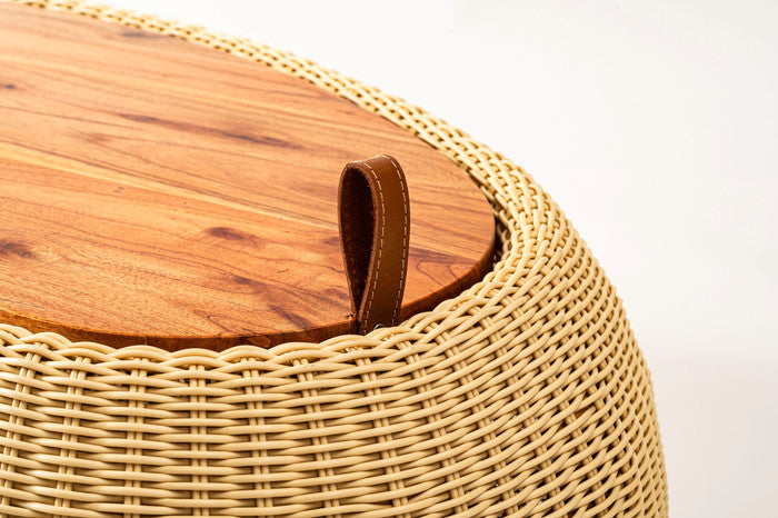 リビングテーブル ベージュ W114×D64×H36.5  azu-nrs-601の画像