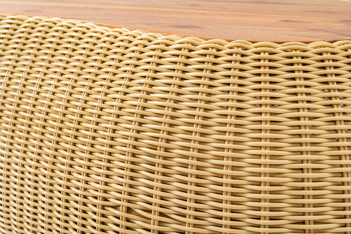 リビングテーブル ベージュ W114×D64×H36.5  azu-nrs-601の画像