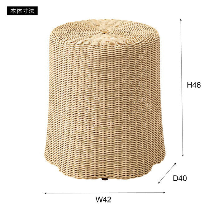 スツール ベージュ W42×D40×H46  azu-nrs-602の画像