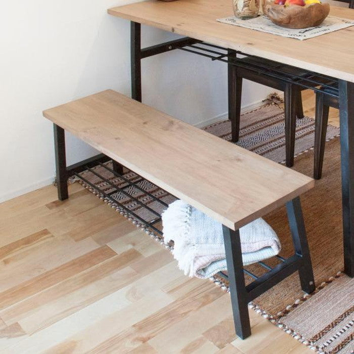 ローマン ベンチ ナチュラル W120×D32×H41  azu-nw-892の画像