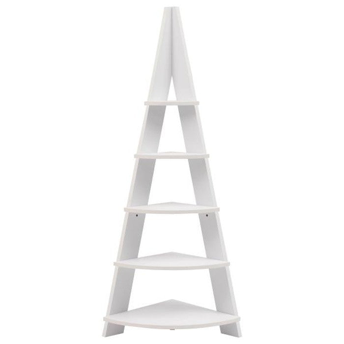 コーナー ラック ブラウン ナチュラル ホワイト W57×D40×H137  azu-nws-560の画像