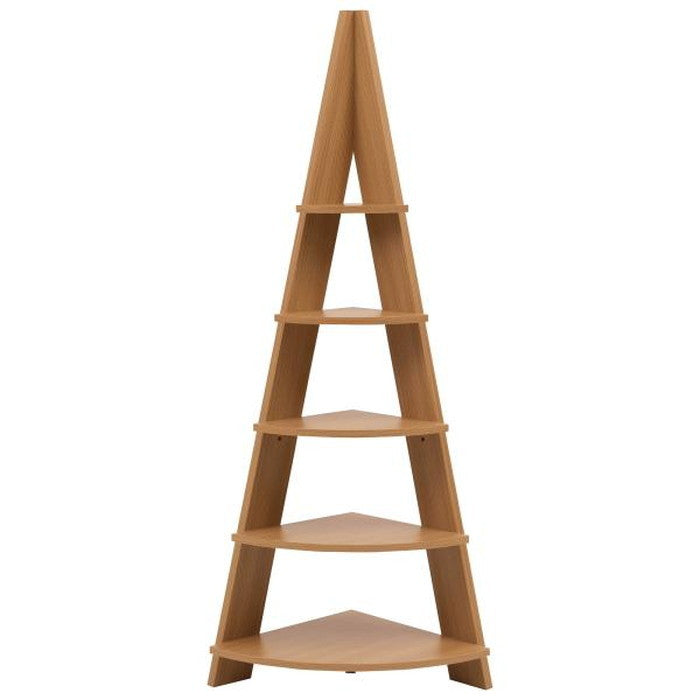 コーナー ラック ブラウン ナチュラル ホワイト W57×D40×H137  azu-nws-560の画像