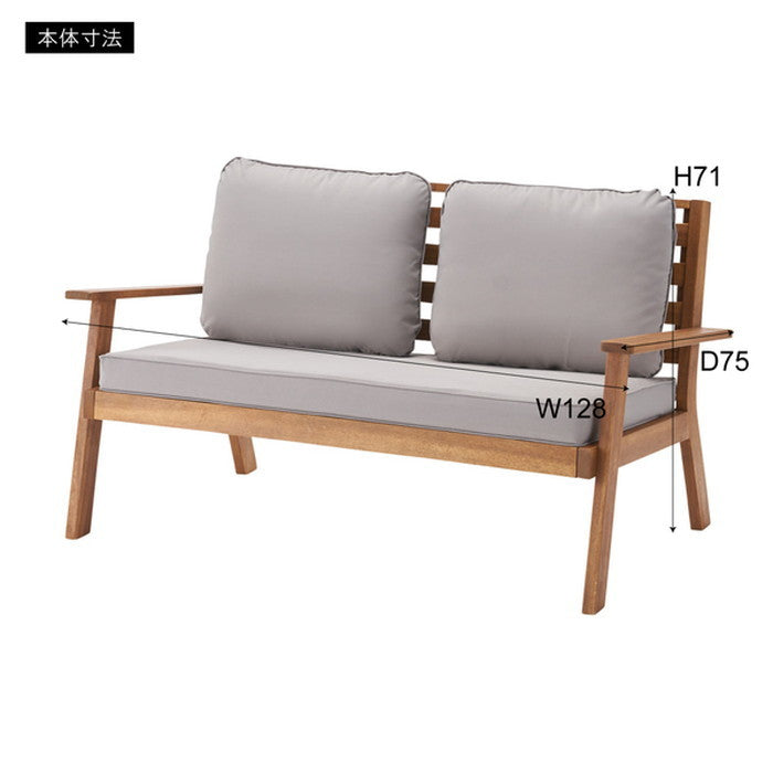 ソファテーブルセット ブラウン 1Pソファ:W72 x D75 x H71 x SH39.5 / 2Pソファ : W128 x D75 x H71 x SH39.5 / テーブル : W94 x D70 x H31  azu-nx-20の画像