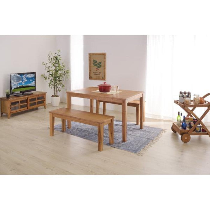 アルンダ ベンチ ライトブラウン W134×D35×H45  azu-nx-716の画像