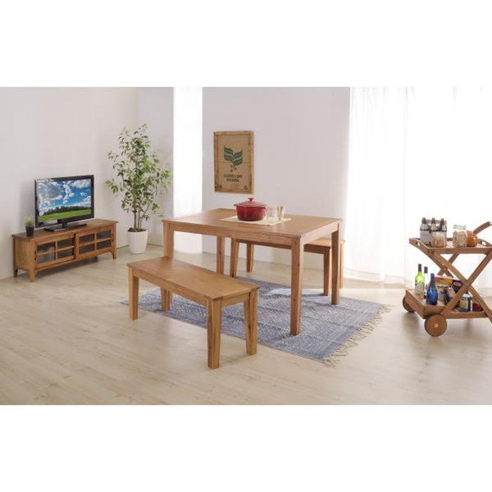 アルンダ ベンチ ライトブラウン W134×D35×H45  azu-nx-716の画像