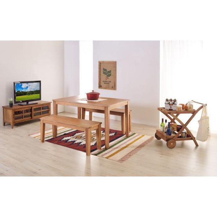 アルンダ ベンチ ライトブラウン W134×D35×H45  azu-nx-716の画像