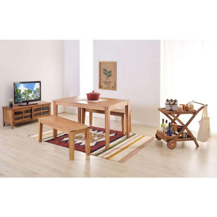 アルンダ ベンチ ライトブラウン W134×D35×H45  azu-nx-716の画像