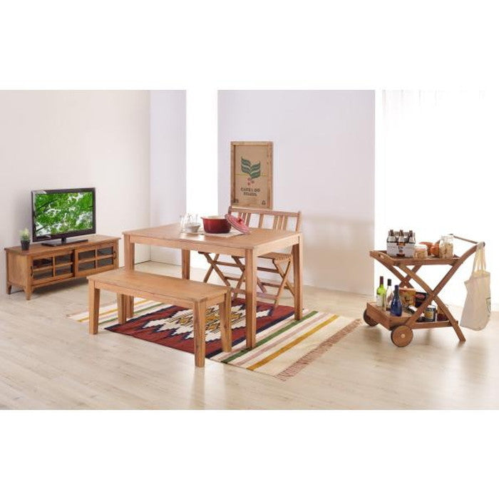 アルンダ ベンチ ライトブラウン W134×D35×H45  azu-nx-716の画像