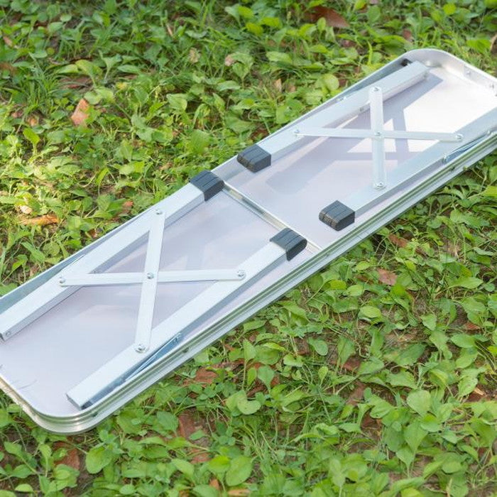 フォールディングテーブル＆ベンチセット ブラウン テーブル:W90×D60×H70 ベンチ:W87×D23×H38 折りたたみ時:W90×D10×H31 折りたたみ 折り畳み 折畳  azu-odl-559の画像