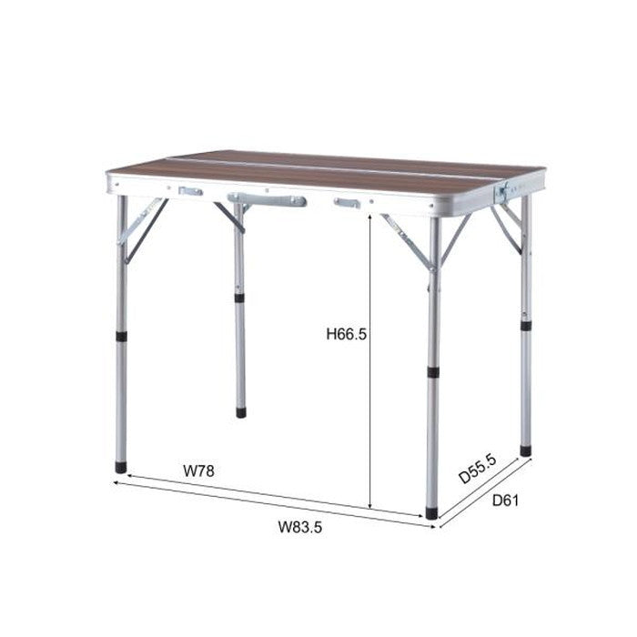 フォールディングテーブル＆ベンチセット ブラウン テーブル:W90×D60×H70 ベンチ:W87×D23×H38 折りたたみ時:W90×D10×H31 折りたたみ 折り畳み 折畳  azu-odl-559の画像