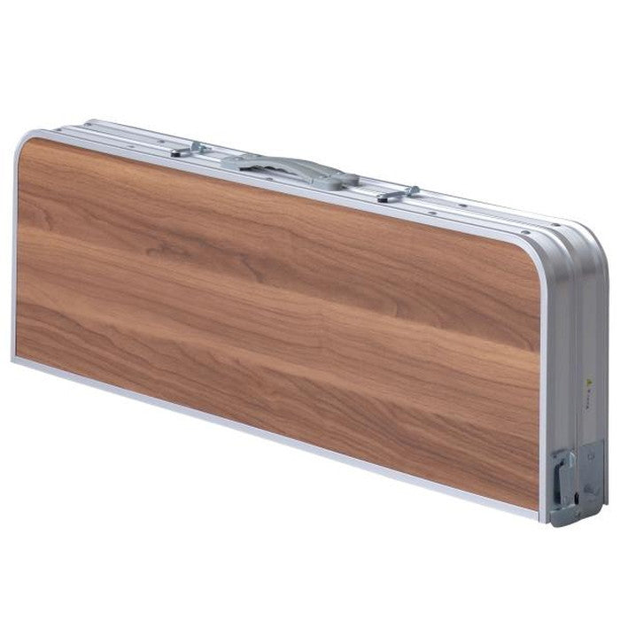 フォールディングテーブル＆ベンチセット ブラウン テーブル:W90×D60×H70 ベンチ:W87×D23×H38 折りたたみ時:W90×D10×H31 折りたたみ 折り畳み 折畳  azu-odl-559の画像