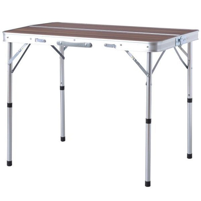 フォールディングテーブル＆ベンチセット ブラウン テーブル:W90×D60×H70 ベンチ:W87×D23×H38 折りたたみ時:W90×D10×H31 折りたたみ 折り畳み 折畳  azu-odl-559の画像