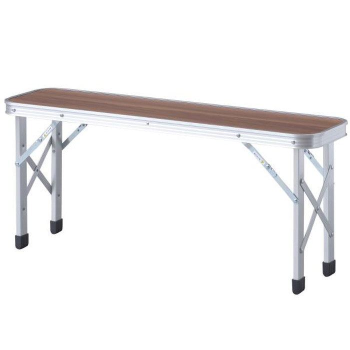 フォールディングテーブル＆ベンチセット ブラウン テーブル:W90×D60×H70 ベンチ:W87×D23×H38 折りたたみ時:W90×D10×H31 折りたたみ 折り畳み 折畳  azu-odl-559の画像