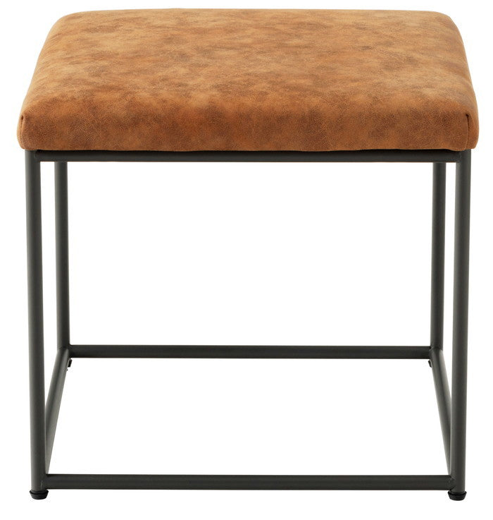 スツール ブラック キャメル W47×D47×H43  azu-pc-12の画像