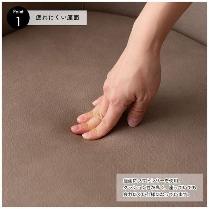 デスクチェア ブラック ベージュ W53.5xD59.5xH76.5-85.5xSH46-55  azu-pc-180の画像