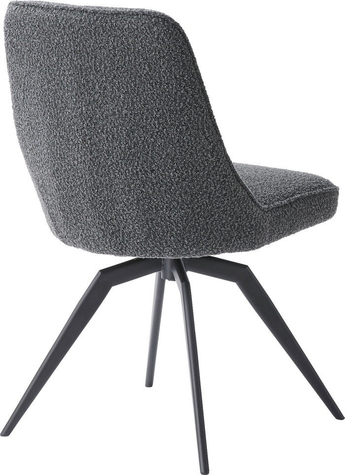 回転チェア ダークグレー ホワイト W49×D58×H84×SH49  azu-pc-181の画像