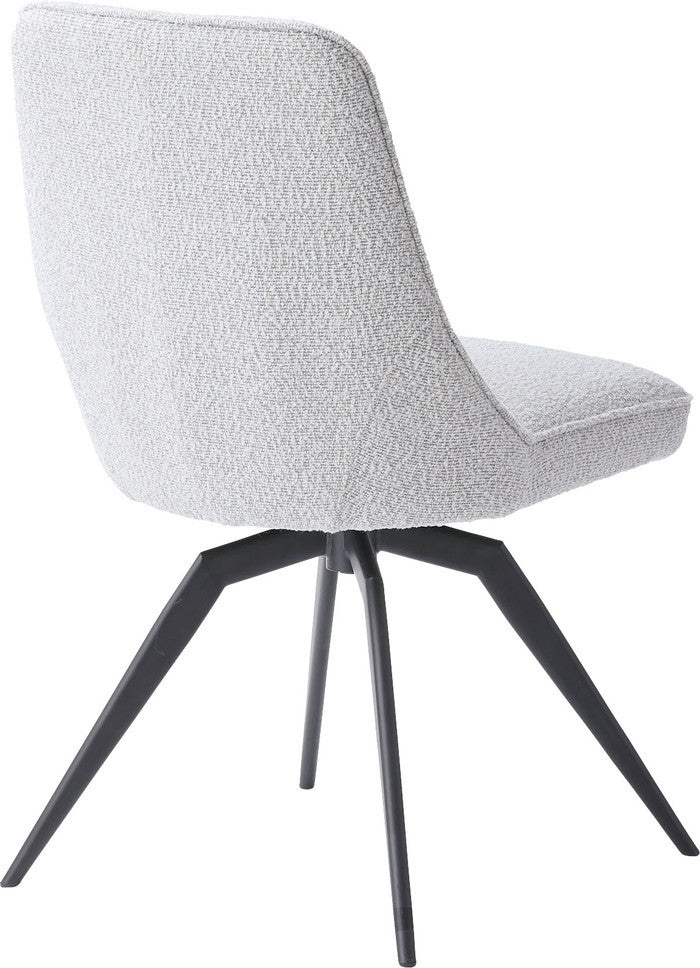 回転チェア ダークグレー ホワイト W49×D58×H84×SH49  azu-pc-181の画像