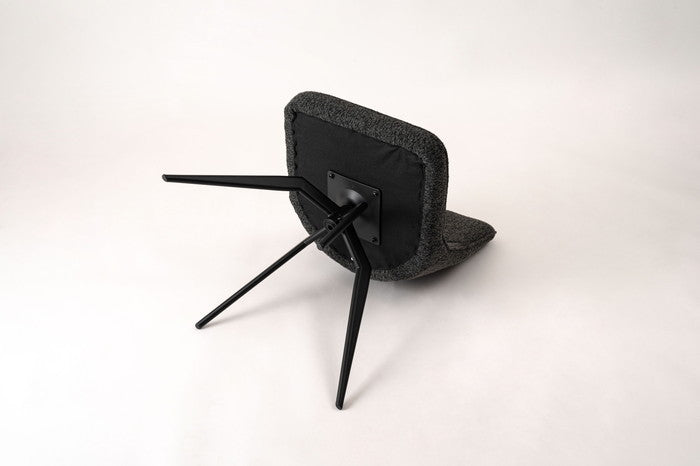 回転チェア ダークグレー ホワイト W49×D58×H84×SH49  azu-pc-181の画像