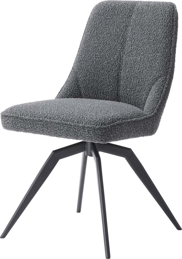 回転チェア ダークグレー ホワイト W49×D58×H84×SH49  azu-pc-181の画像