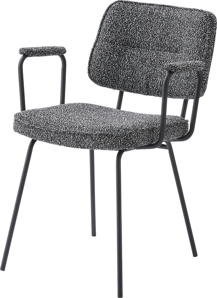 アームチェア ダイニング チェア ダークグレー ライトグレー W59×D63×H79×SH48  azu-pc-183の画像