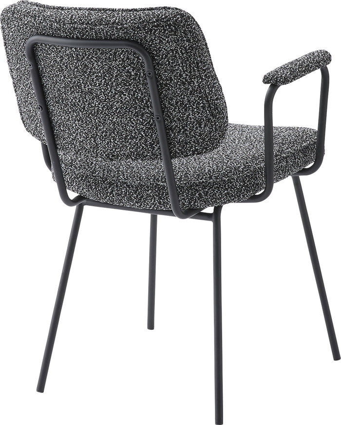 アームチェア ダイニング チェア ダークグレー ライトグレー W59×D63×H79×SH48  azu-pc-183の画像