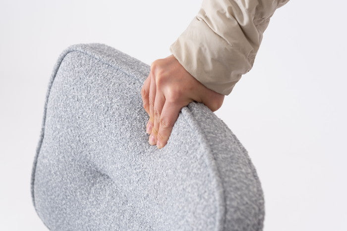 アームチェア ダイニング チェア ダークグレー ライトグレー W59×D63×H79×SH48  azu-pc-183の画像