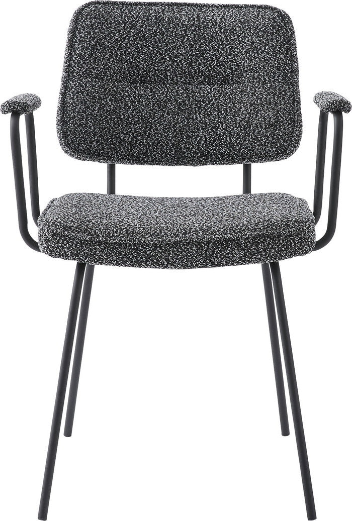 アームチェア ダイニング チェア ダークグレー ライトグレー W59×D63×H79×SH48  azu-pc-183の画像