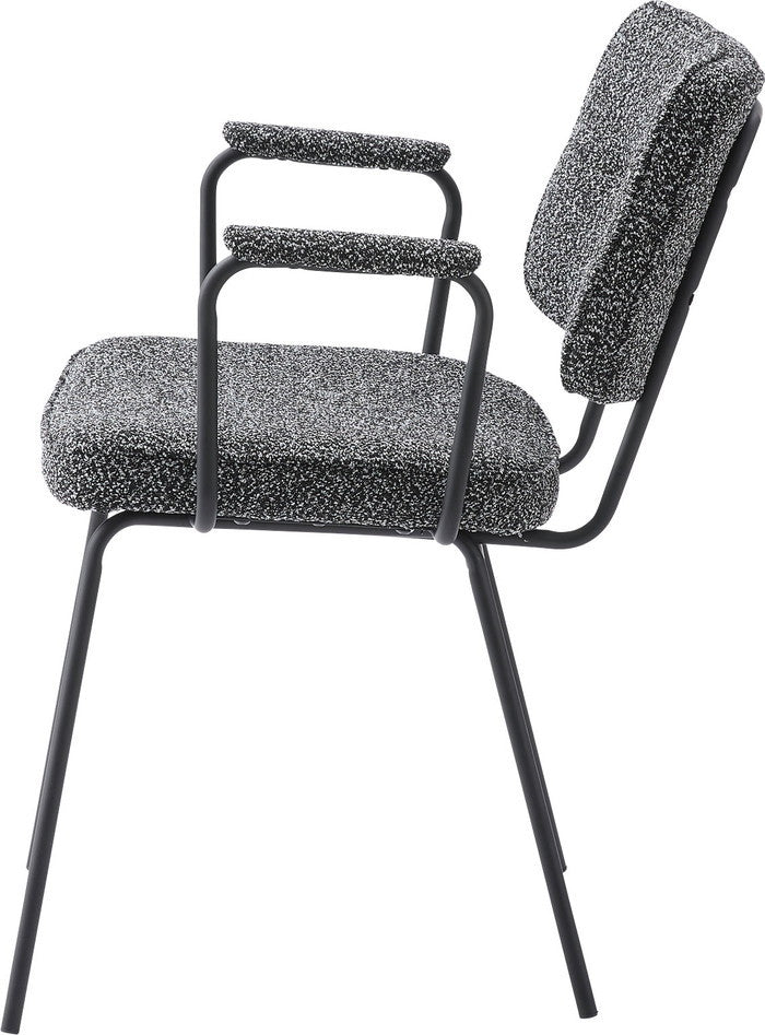 アームチェア ダイニング チェア ダークグレー ライトグレー W59×D63×H79×SH48  azu-pc-183の画像