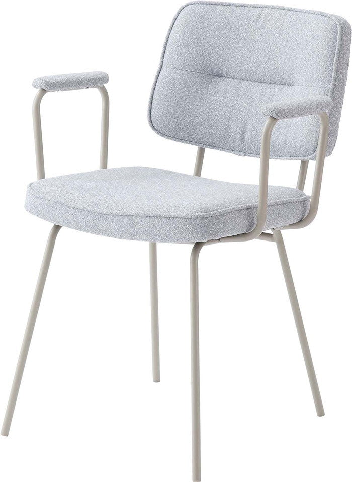 アームチェア ダイニング チェア ダークグレー ライトグレー W59×D63×H79×SH48  azu-pc-183の画像