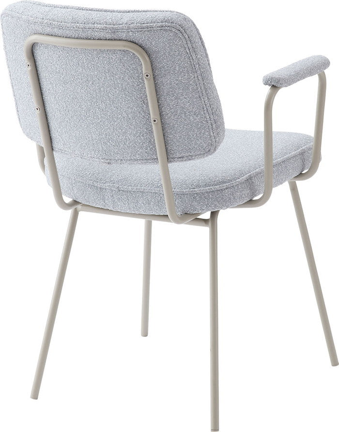 アームチェア ダイニング チェア ダークグレー ライトグレー W59×D63×H79×SH48  azu-pc-183の画像