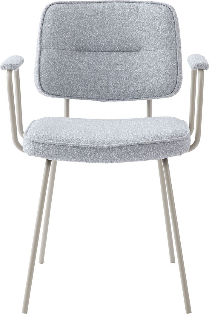 アームチェア ダイニング チェア ダークグレー ライトグレー W59×D63×H79×SH48  azu-pc-183の画像