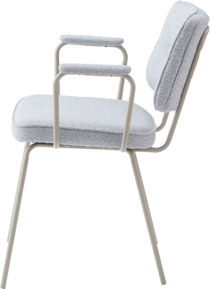 アームチェア ダイニング チェア ダークグレー ライトグレー W59×D63×H79×SH48  azu-pc-183の画像