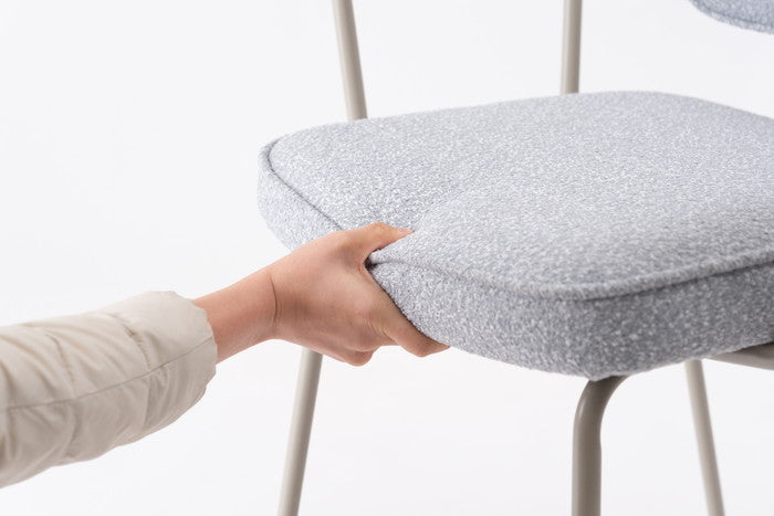 アームチェア ダイニング チェア ダークグレー ライトグレー W59×D63×H79×SH48  azu-pc-183の画像