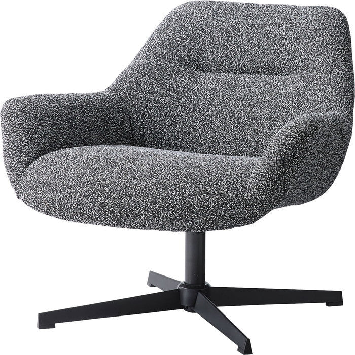 ラウンジチェア ダークブラウン ダークグレー W80×D75×H73.5×SH42  azu-pc-185の画像