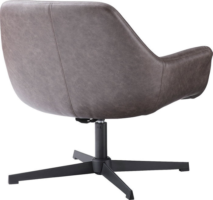 ラウンジチェア ダークブラウン ダークグレー W80×D75×H73.5×SH42  azu-pc-185の画像