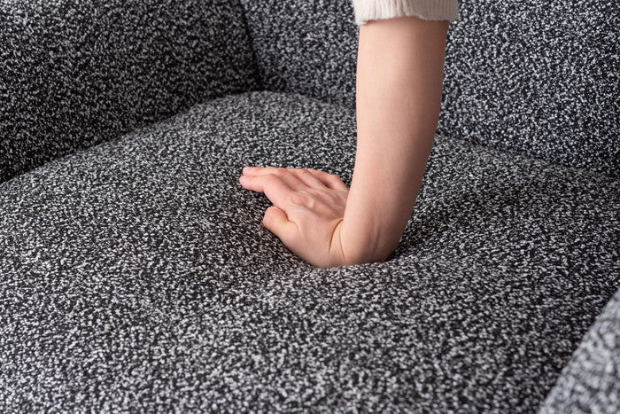 ラウンジチェア ダークブラウン ダークグレー W80×D75×H73.5×SH42  azu-pc-185の画像