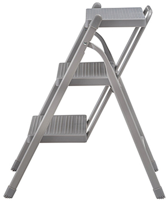 ステップ台３段 オフホワイト ペールブルー ペールブラウン ペールグレー W41×D60×H68.5 ステップ台 踏み台 脚立 折りたたみ 踏み台 3段 ディスプレイ ディスプレイ台 折り畳み 持ち手付 軽量 軽い 収納 省スペース収納 省スペース スチール スリム コンパクト 玄関 リビング ダイニング 洗面所 シンプル おしゃれ ニュアンスカラー オフホワイト azu-pc-223の画像