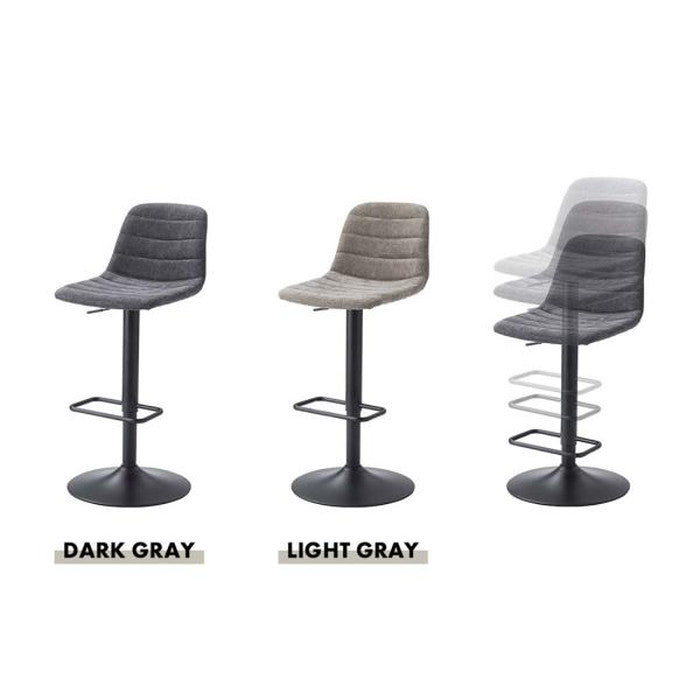 カウンターチェア ダークグレー ライトグレー W43×D50×H88~110×SH60~82  azu-pc-265の画像