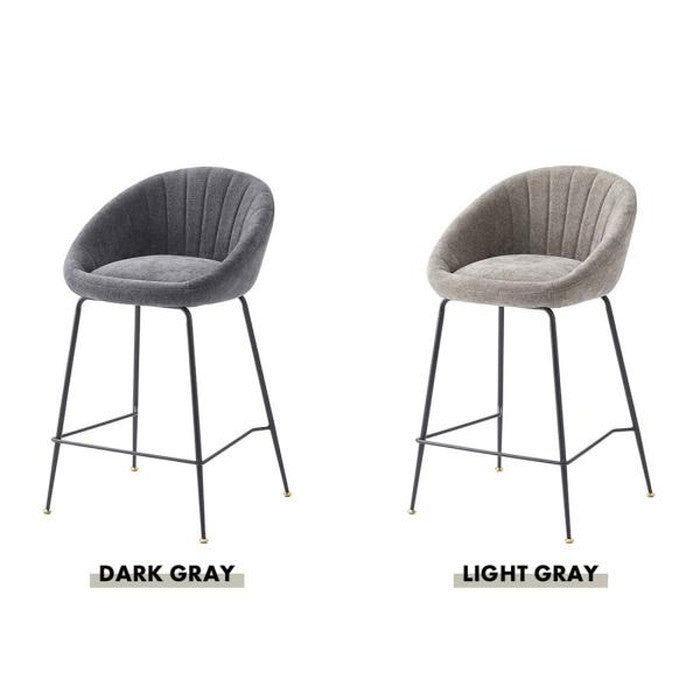 ハイチェア ダークグレー ライトグレー W50×D51×H89×SH66  azu-pc-266の画像