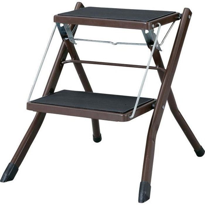 アシスタ 踏み台 ステップ台 ブラウン レッド ホワイト W42×D48×H43 折りたたみ時:W42×D5×H56  azu-PC-334の画像